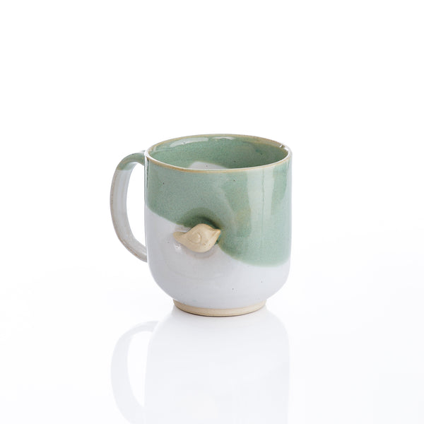 Cool Green Mug + Coffee Beans