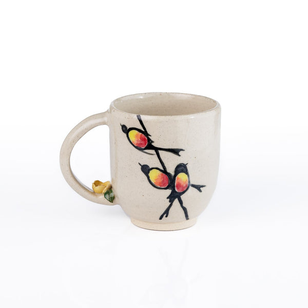 Three Bird Mug by Kristin Roach Pottery for MOKA Coffee